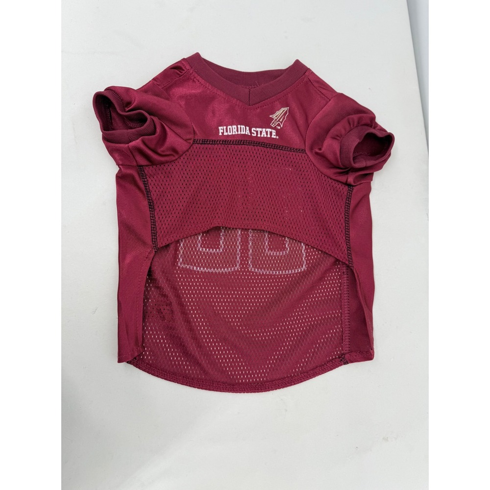Pets First Florida State Seminoles Dog Jersey Garnet Mesh NCAA Pet Shirt Size S